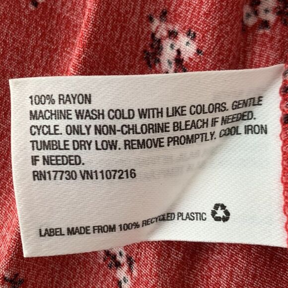 The Nines Hatch Dress Maternity Women S Red Floral Balloon Sleeve Boho Cottage - Picture 11 of 11